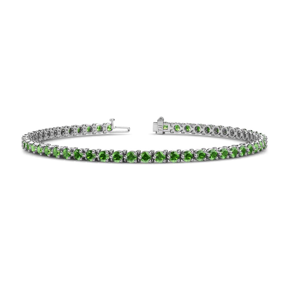 Cliona 2.70 mm Green Garnet Eternity Tennis Bracelet 