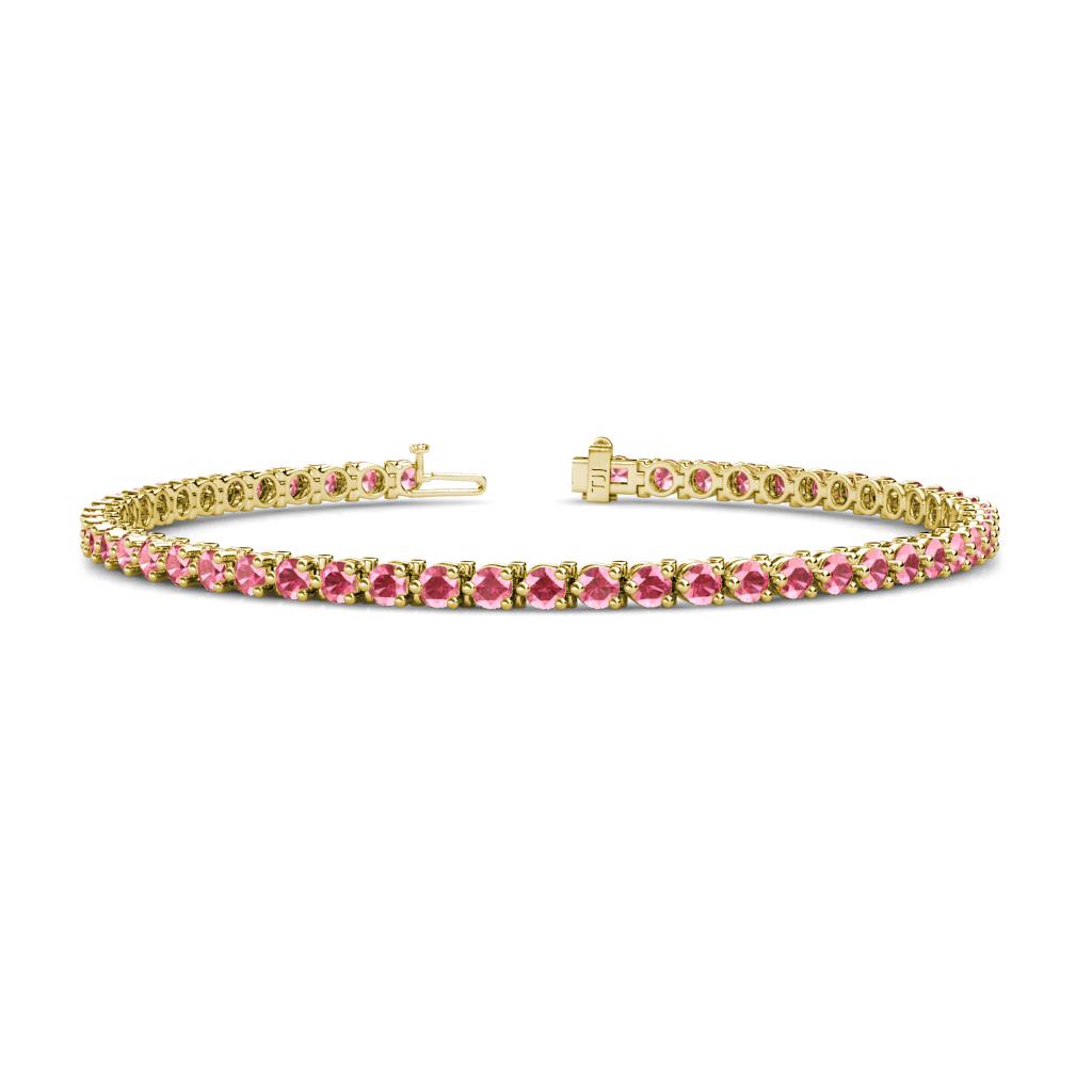 Cliona 2.70 mm Pink Tourmaline Eternity Tennis Bracelet 
