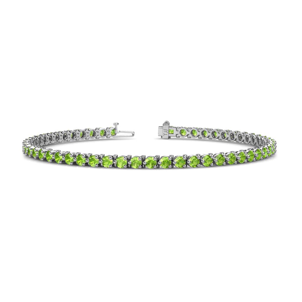 Cliona 2.70 mm Peridot Eternity Tennis Bracelet 