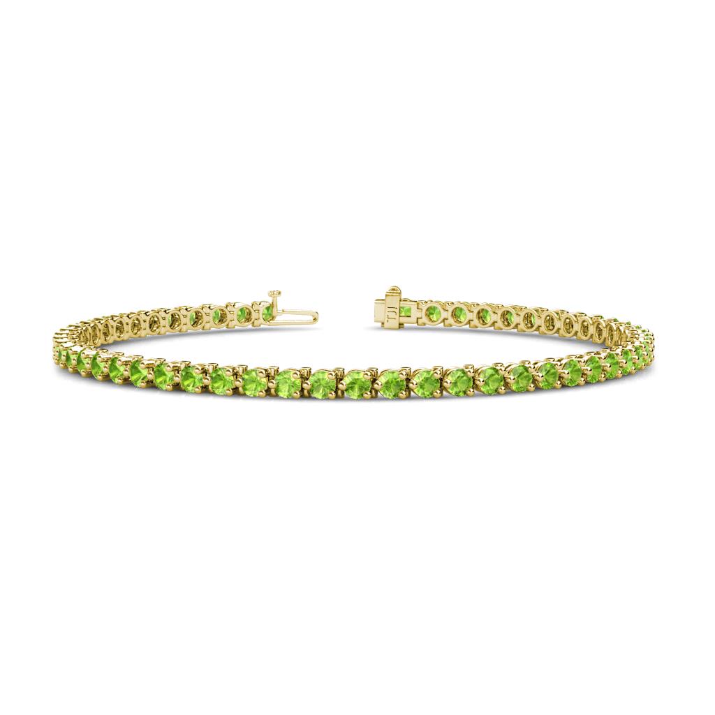 Cliona 2.70 mm Peridot Eternity Tennis Bracelet 