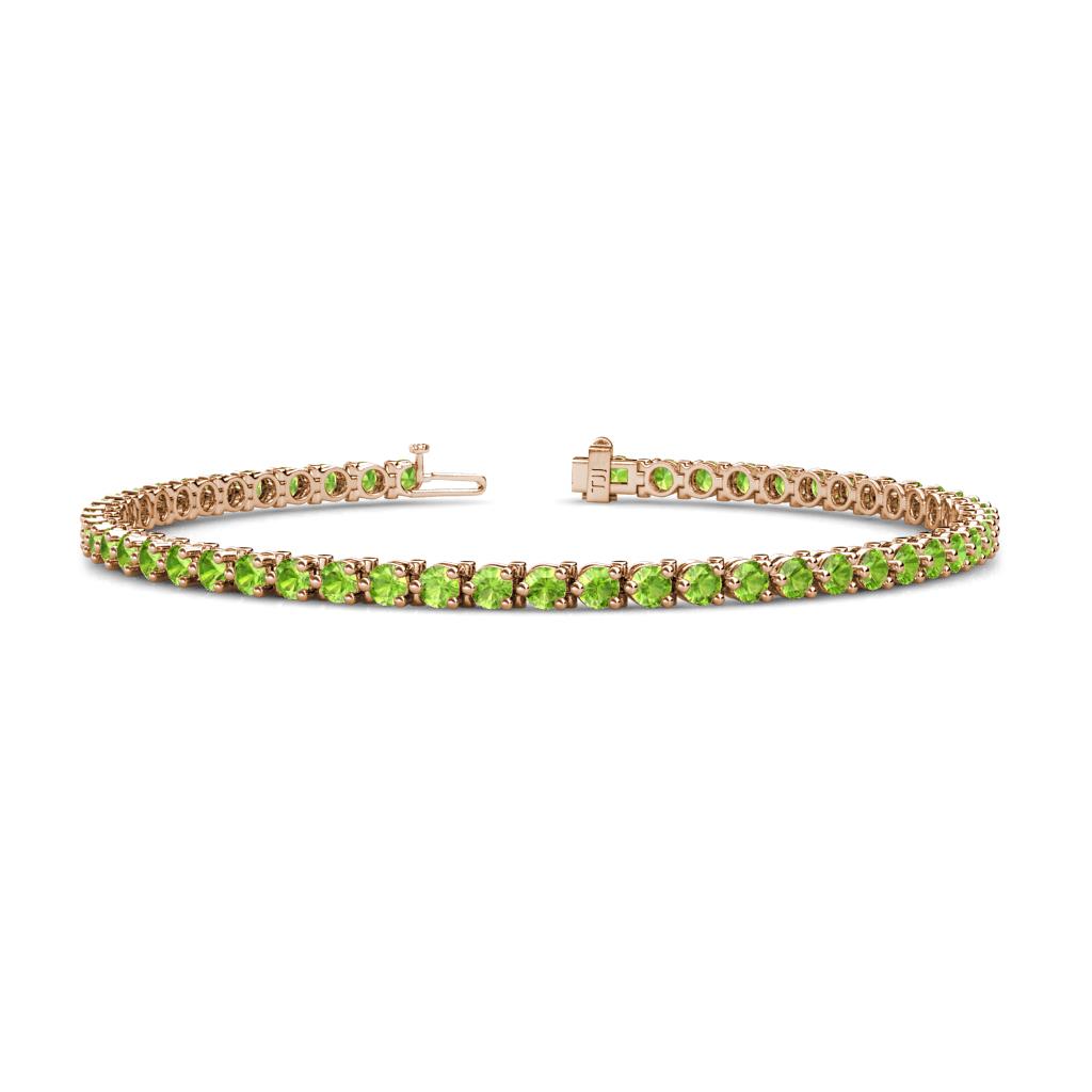 Cliona 2.70 mm Peridot Eternity Tennis Bracelet 