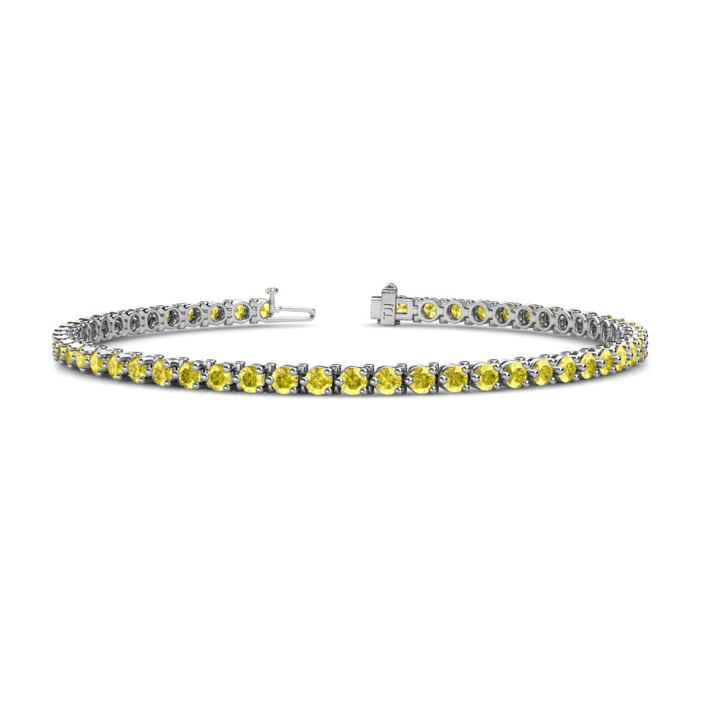 Cliona 2.70 mm Yellow Sapphire Eternity Tennis Bracelet 