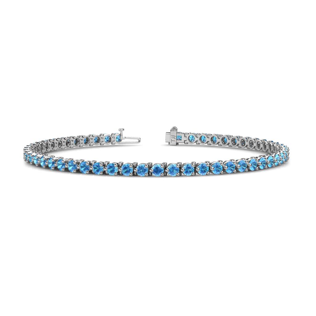 Cliona 2.70 mm Blue Topaz Eternity Tennis Bracelet 