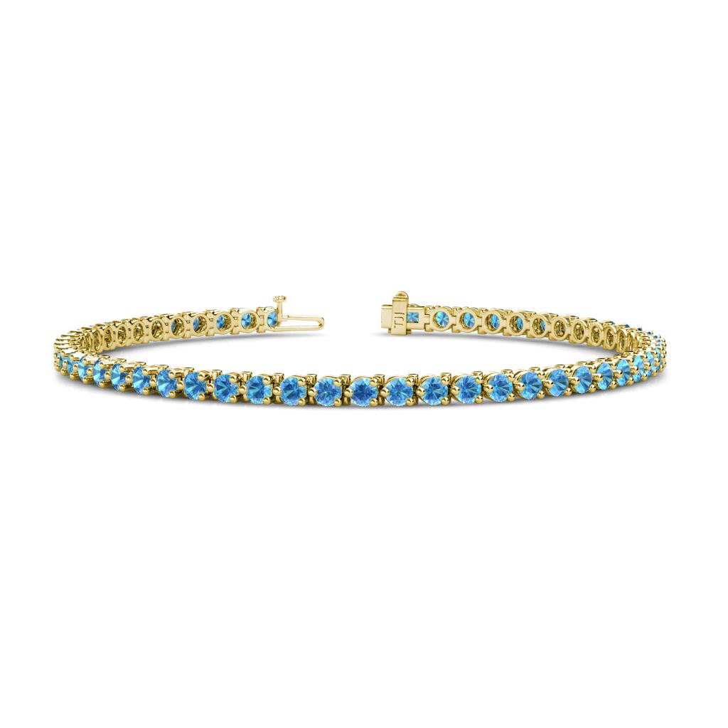 Cliona 2.70 mm Blue Topaz Eternity Tennis Bracelet 