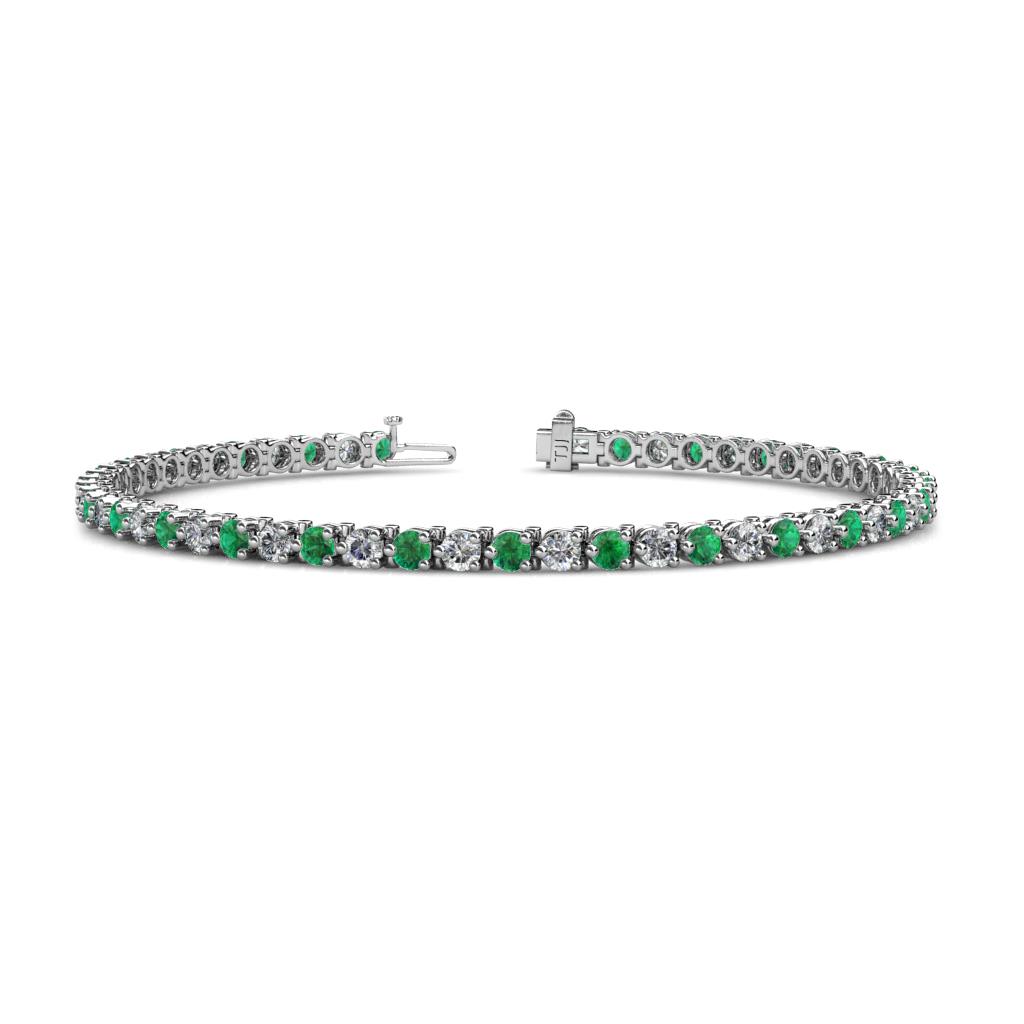 Cliona 2.70 mm Emerald and Diamond Eternity Tennis Bracelet 