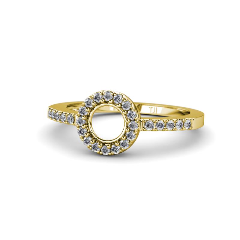 Eleanor Semi Mount Halo Engagement Ring 