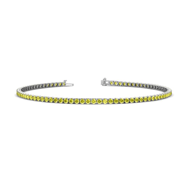 Leslie 2.00 mm Yellow Diamond Eternity Tennis Bracelet 