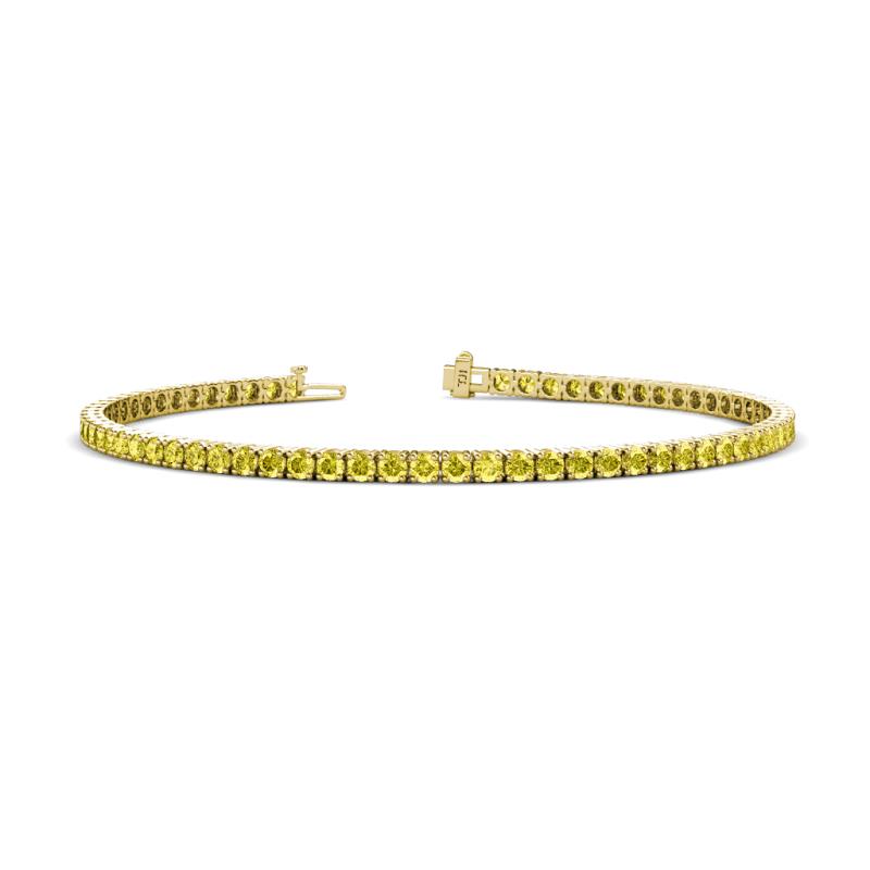 Leslie 2.70 mm Yellow Diamond Eternity Tennis Bracelet 