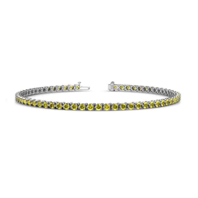 Cliona 2.40 mm Yellow Diamond Eternity Tennis Bracelet 