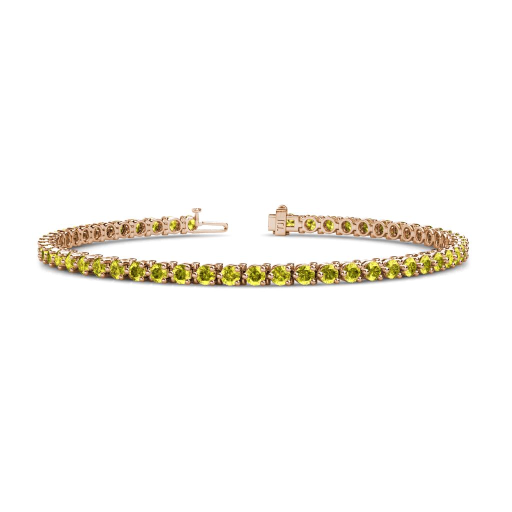 Cliona 2.70 mm Yellow Diamond Eternity Tennis Bracelet 