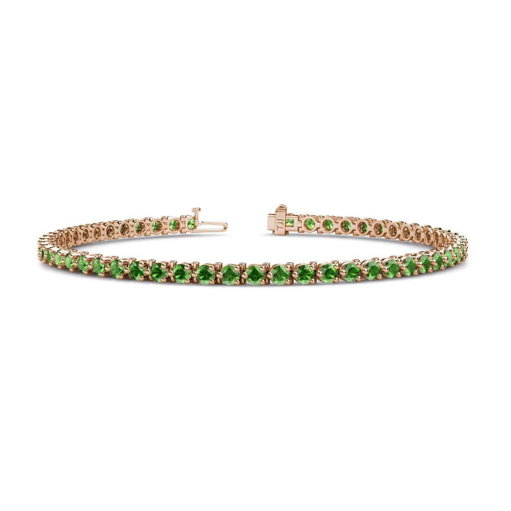 Cliona 3.00 mm Green Garnet Eternity Tennis Bracelet 
