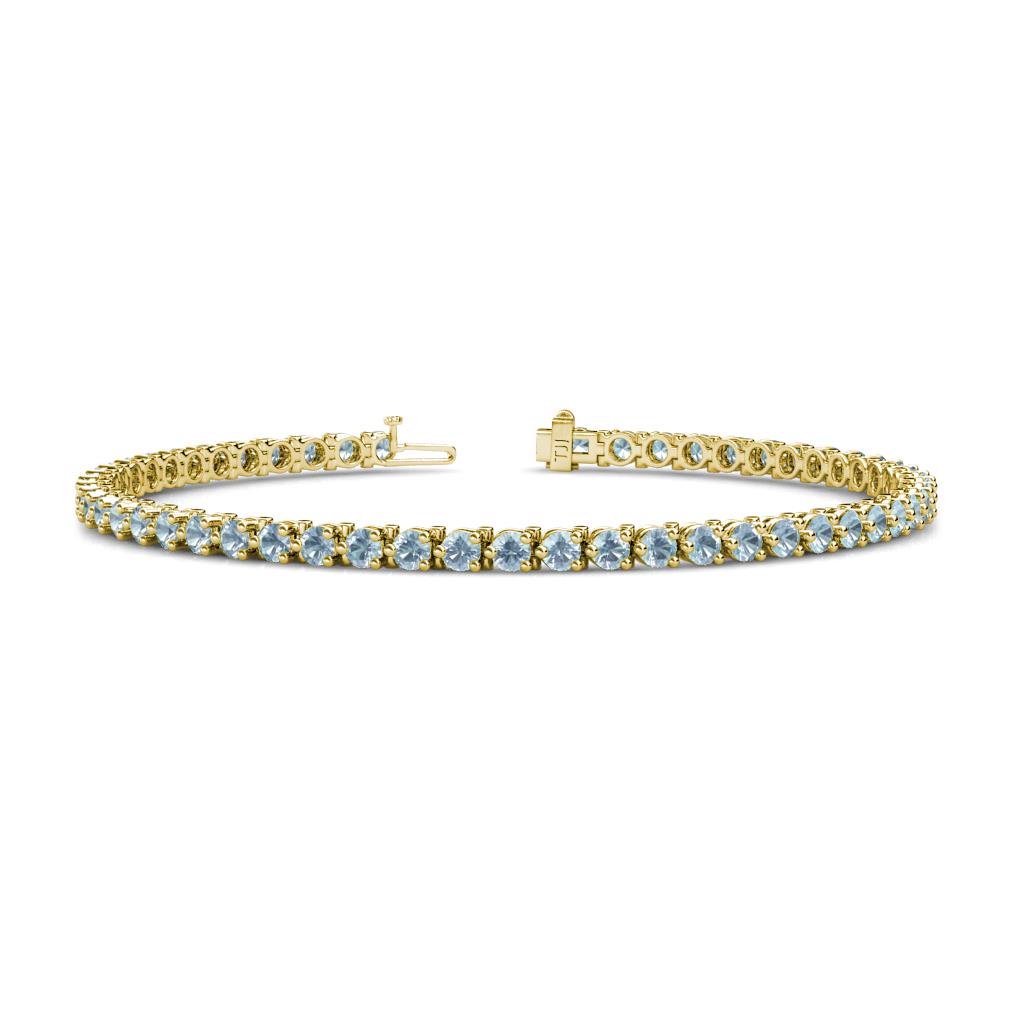 Cliona 3.00 mm Aquamarine Eternity Tennis Bracelet 
