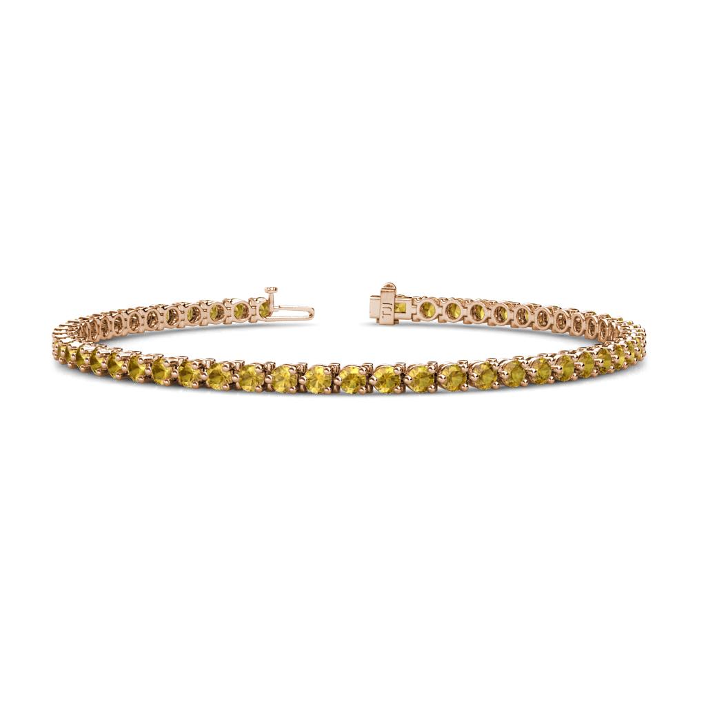 Cliona 3.00 mm Citrine Eternity Tennis Bracelet 