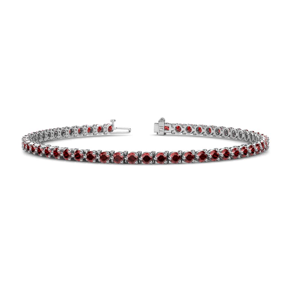 Cliona 3.00 mm Red Garnet Eternity Tennis Bracelet 