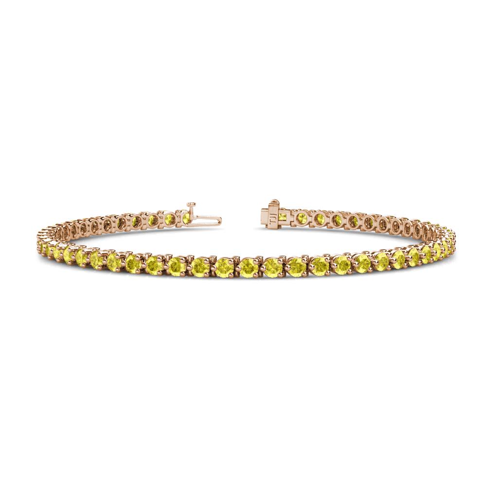 Cliona 3.00 mm Yellow Sapphire Eternity Tennis Bracelet 