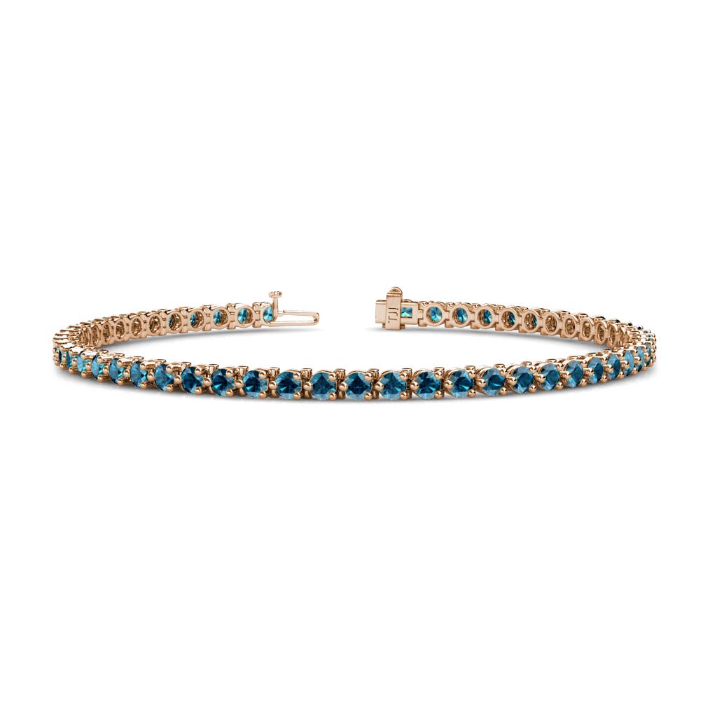 Cliona 3.00 mm Blue Diamond Eternity Tennis Bracelet 