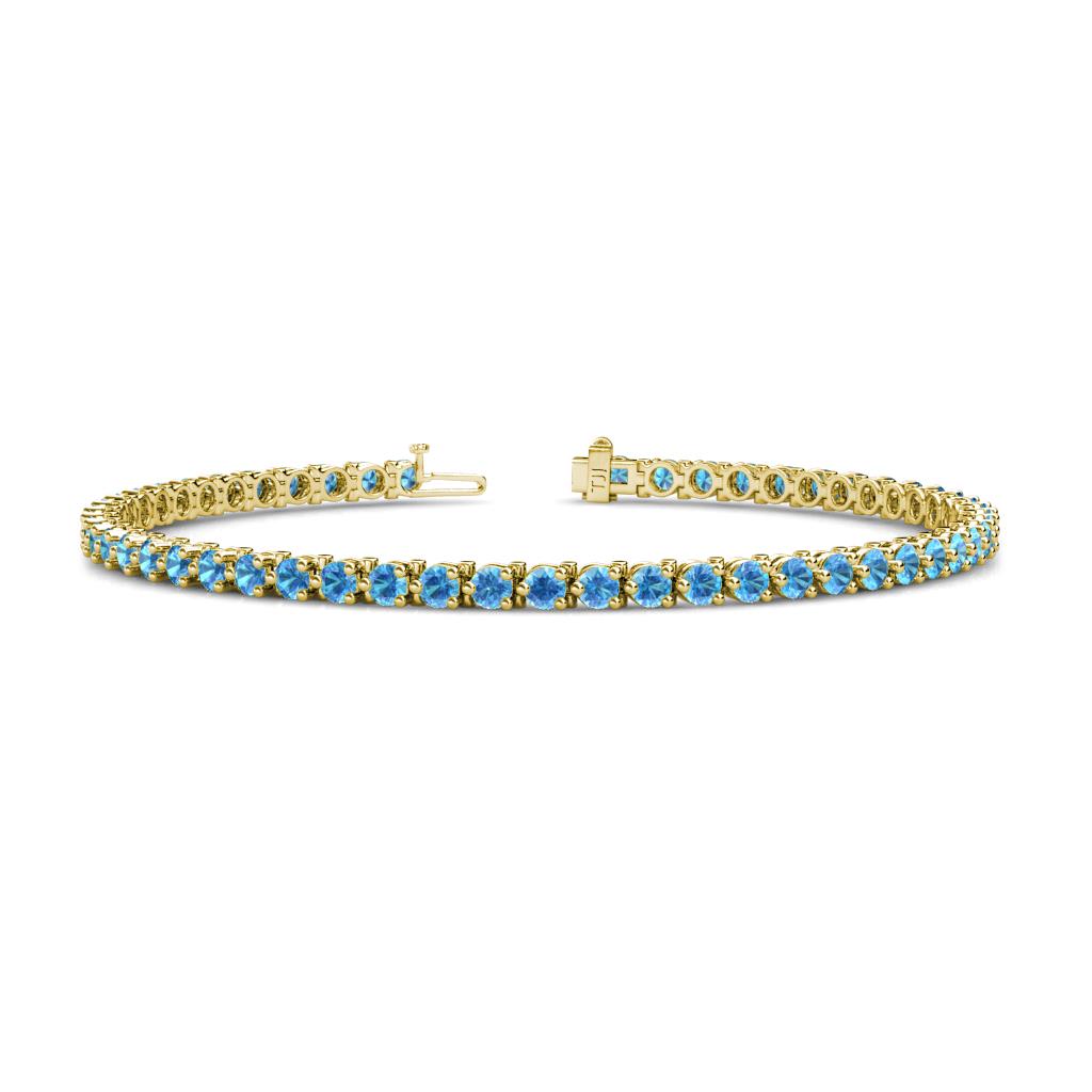 Cliona 3.00 mm Blue Topaz Eternity Tennis Bracelet 