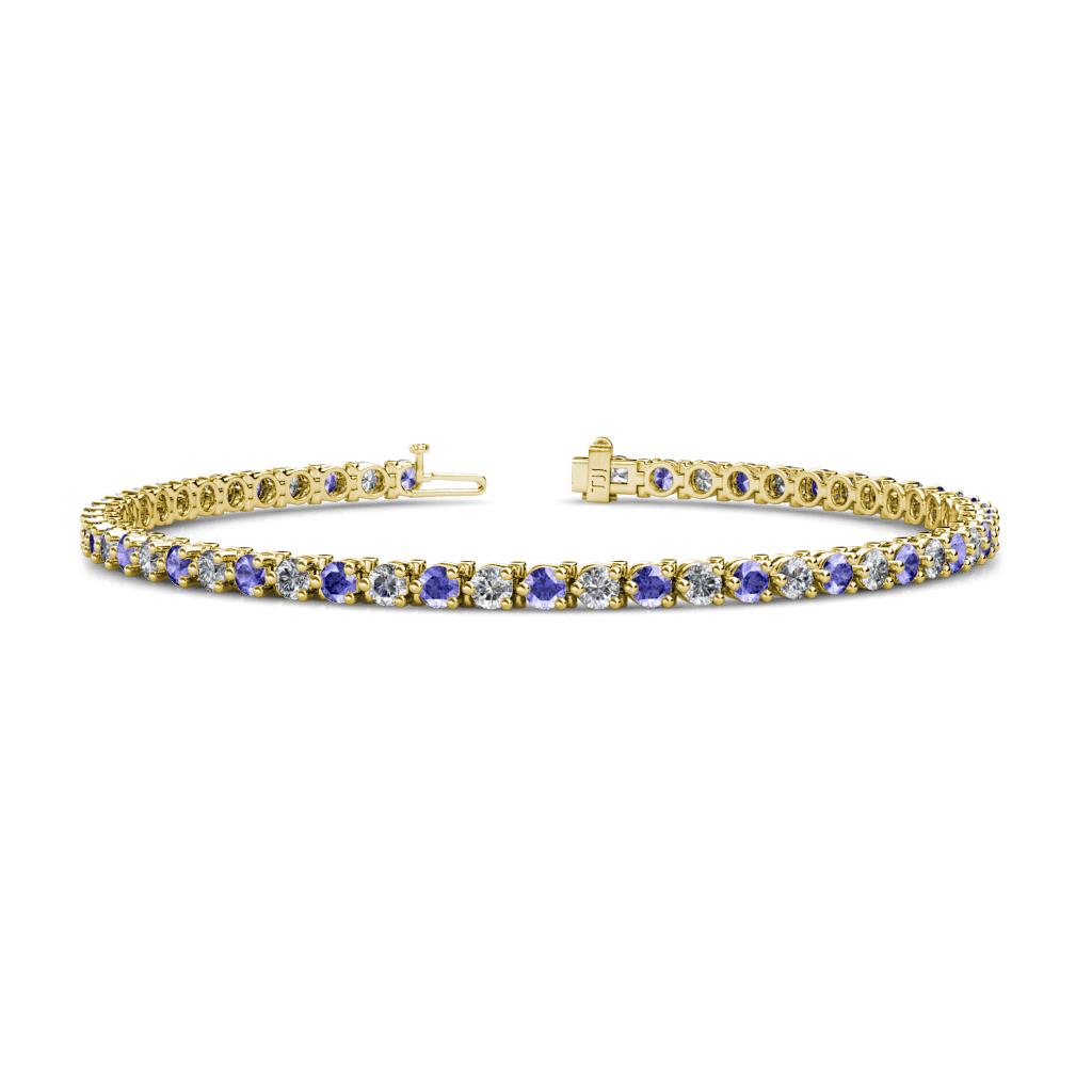 Cliona 3.00 mm Tanzanite and Diamond Eternity Tennis Bracelet 