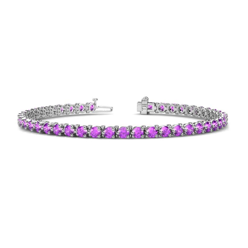 Cliona 3.30 mm Amethyst Eternity Tennis Bracelet 