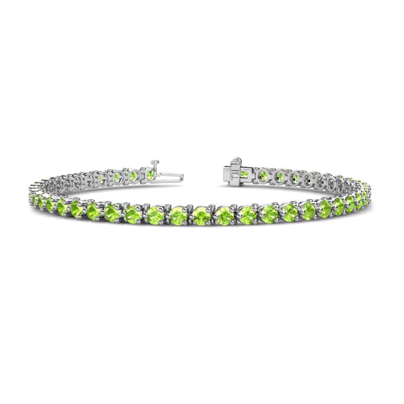 Cliona 3.30 mm Peridot Eternity Tennis Bracelet 
