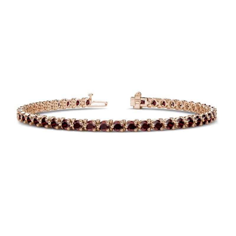 Cliona 3.30 mm Red Garnet Eternity Tennis Bracelet 