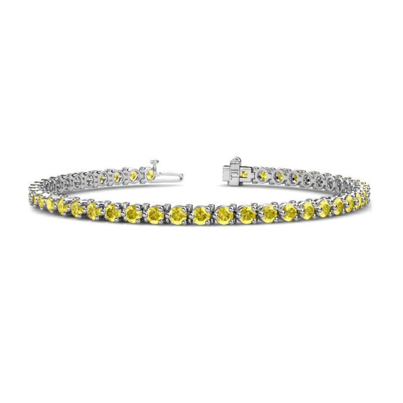 Cliona 3.30 mm Yellow Sapphire Eternity Tennis Bracelet 