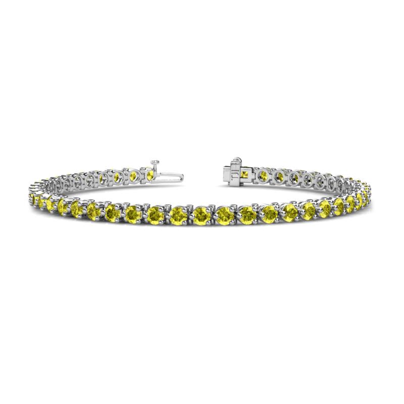 Cliona 3.30 mm Yellow Diamond Eternity Tennis Bracelet 