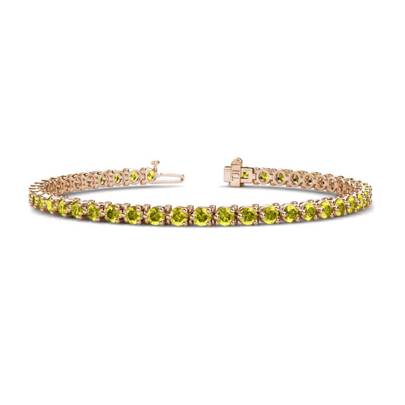 Cliona 3.30 mm Yellow Diamond Eternity Tennis Bracelet 
