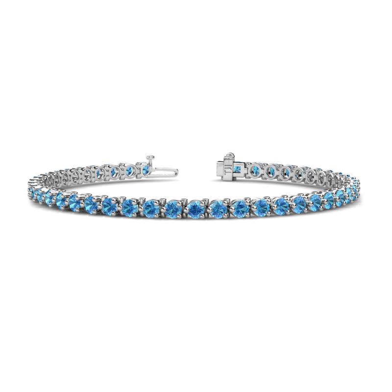 Cliona 3.30 mm Blue Topaz Eternity Tennis Bracelet 