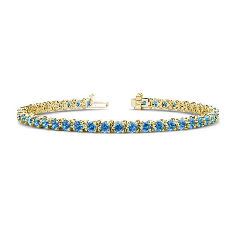 Cliona 3.30 mm Blue Topaz Eternity Tennis Bracelet 