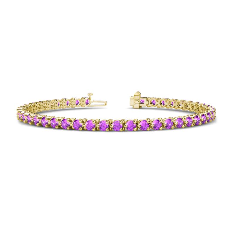 Cliona 3.60 mm Amethyst Eternity Tennis Bracelet 