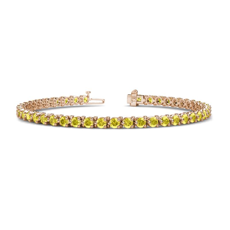 Cliona 3.60 mm Yellow Sapphire Eternity Tennis Bracelet 