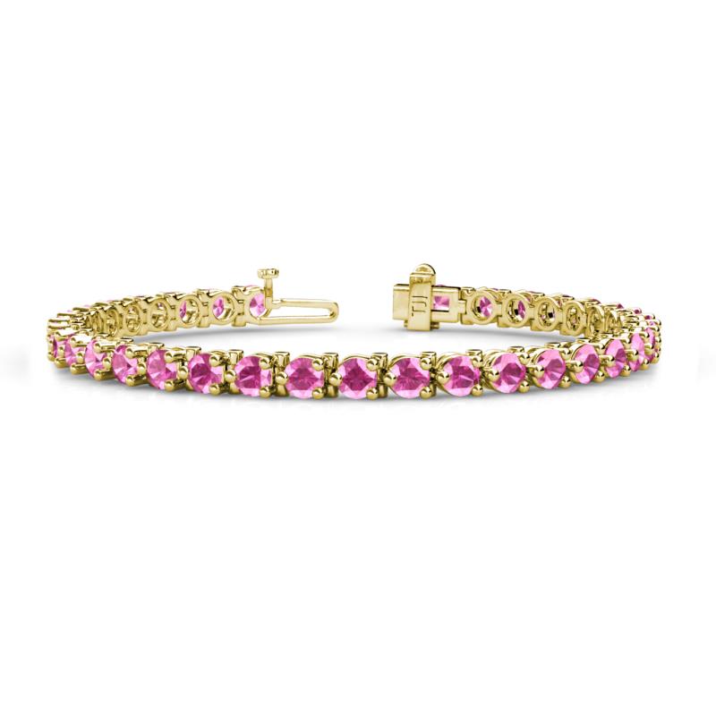 Cliona 4.10 mm Pink Sapphire Eternity Tennis Bracelet 