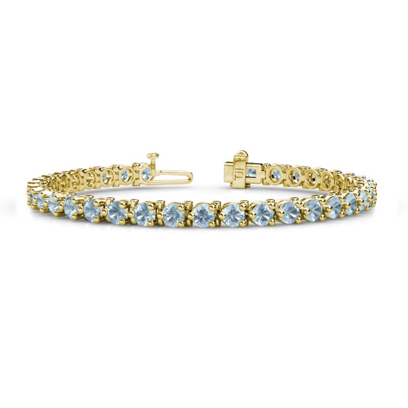 Cliona 4.10 mm Aquamarine Eternity Tennis Bracelet 