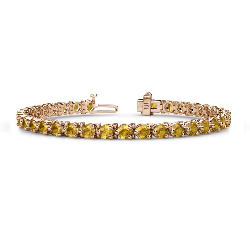 Cliona 4.10 mm Citrine Eternity Tennis Bracelet 