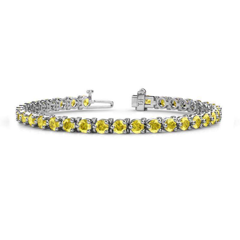 Cliona 4.10 mm Yellow Sapphire Eternity Tennis Bracelet 