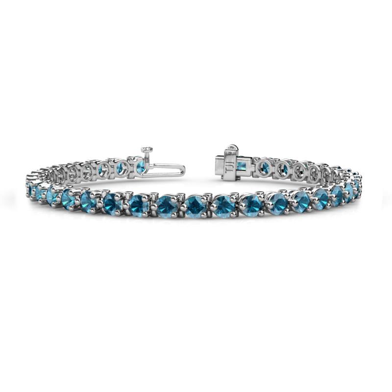 Cliona 4.10 mm Blue Diamond Eternity Tennis Bracelet 