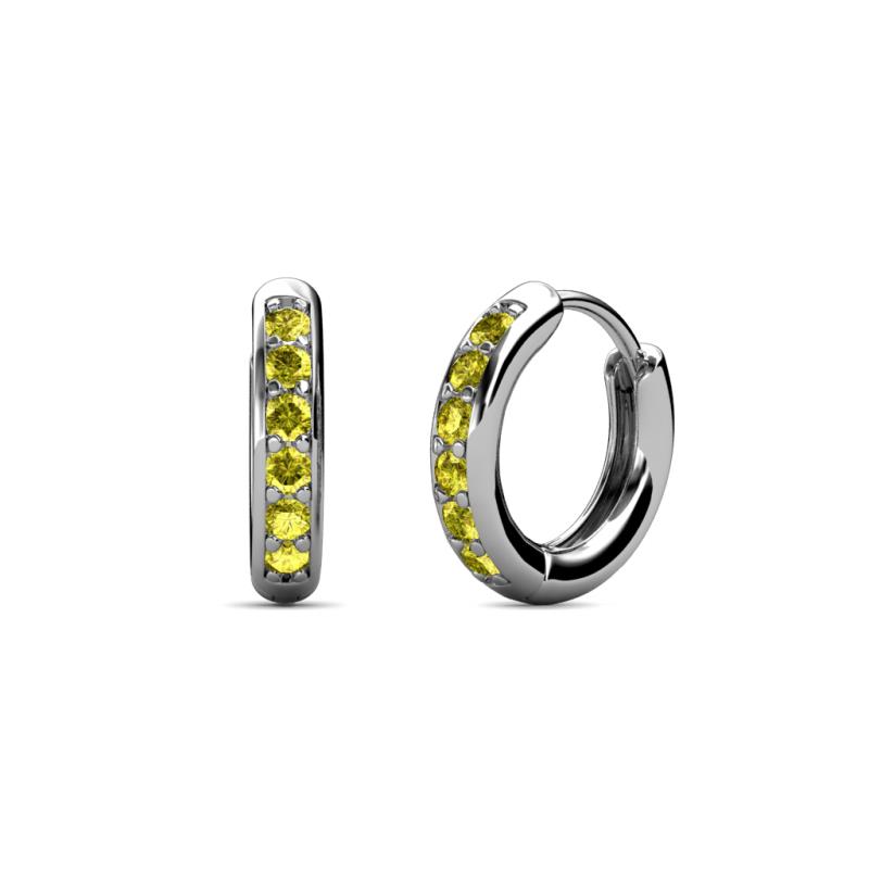 Cianna 1.80mm (0.30 ctw) Petite Yellow Diamond Hoop Earrings 