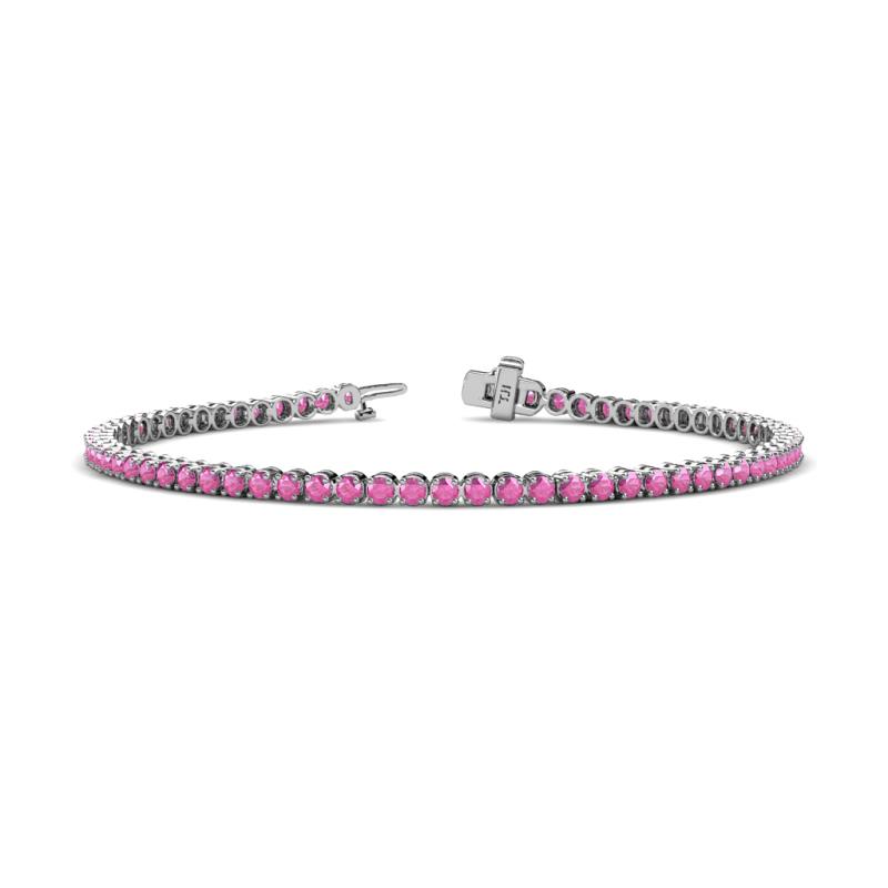 Izarra 2.30 mm Pink Sapphire Eternity Tennis Bracelet 