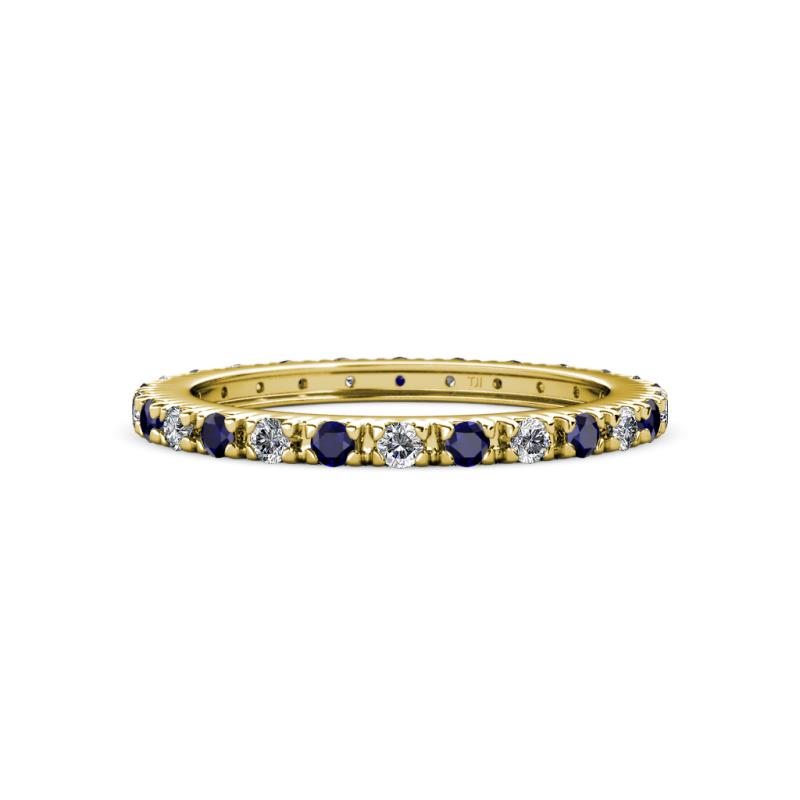 Gracie 2.00 mm Round Blue Sapphire and Diamond Eternity Band 