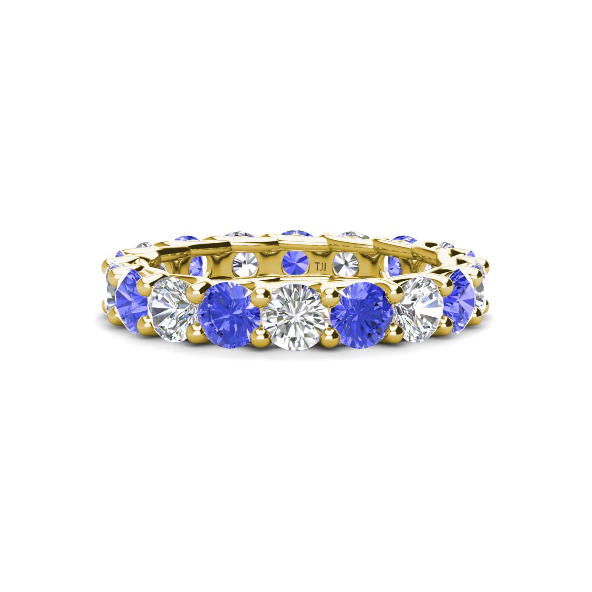 Laida 3.80 mm Tanzanite and Diamond Eternity Band 