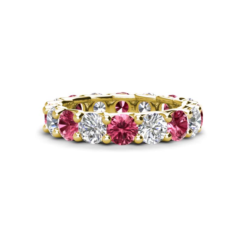 Laida 3.60 ctw (4.00 mm) Pink Tourmaline and Diamond Eternity Band 