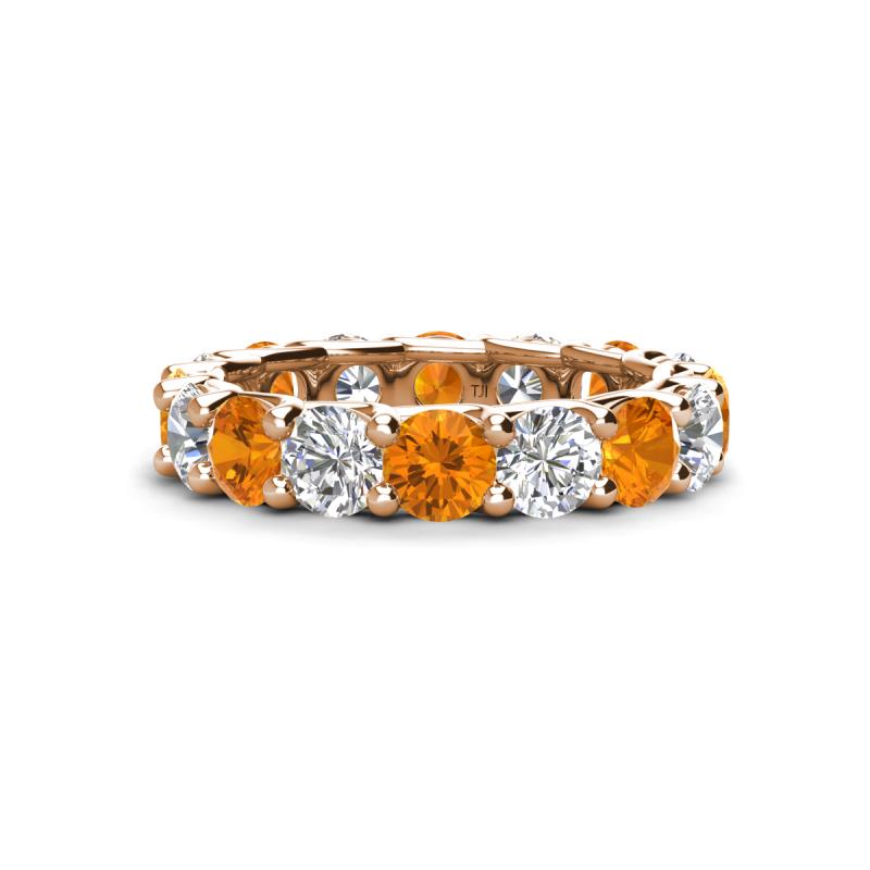 Laida 3.60 ctw (4.00 mm) Citrine and Diamond Eternity Band 