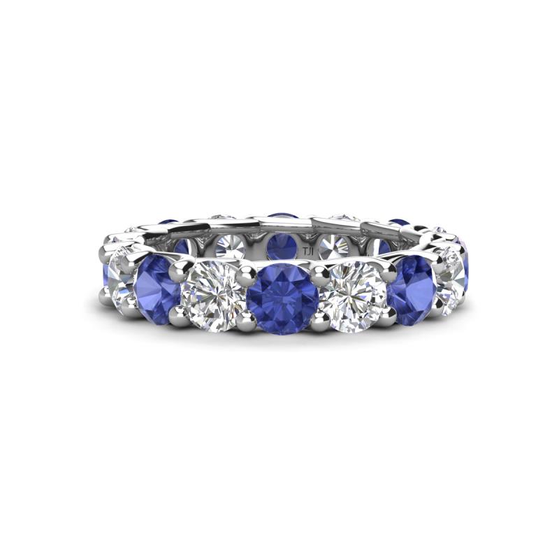 Laida 3.60 ctw (4.00 mm) Iolite and Diamond Eternity Band 