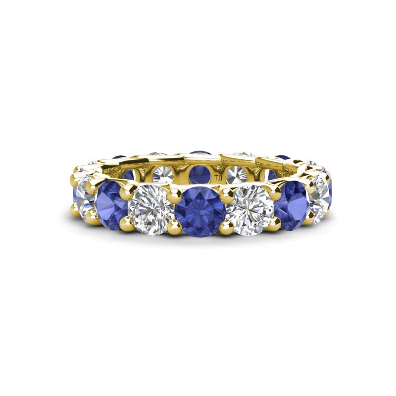 Laida 3.60 ctw (4.00 mm) Iolite and Diamond Eternity Band 