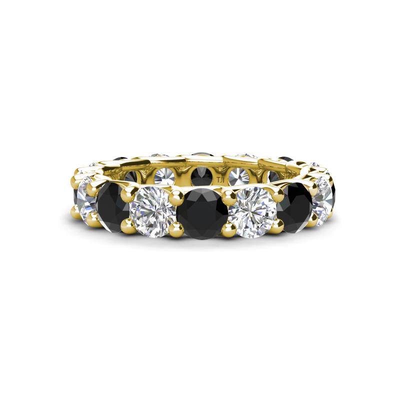 Laida 4.16 ctw (4.00 mm)Black and White Diamond Eternity Band 