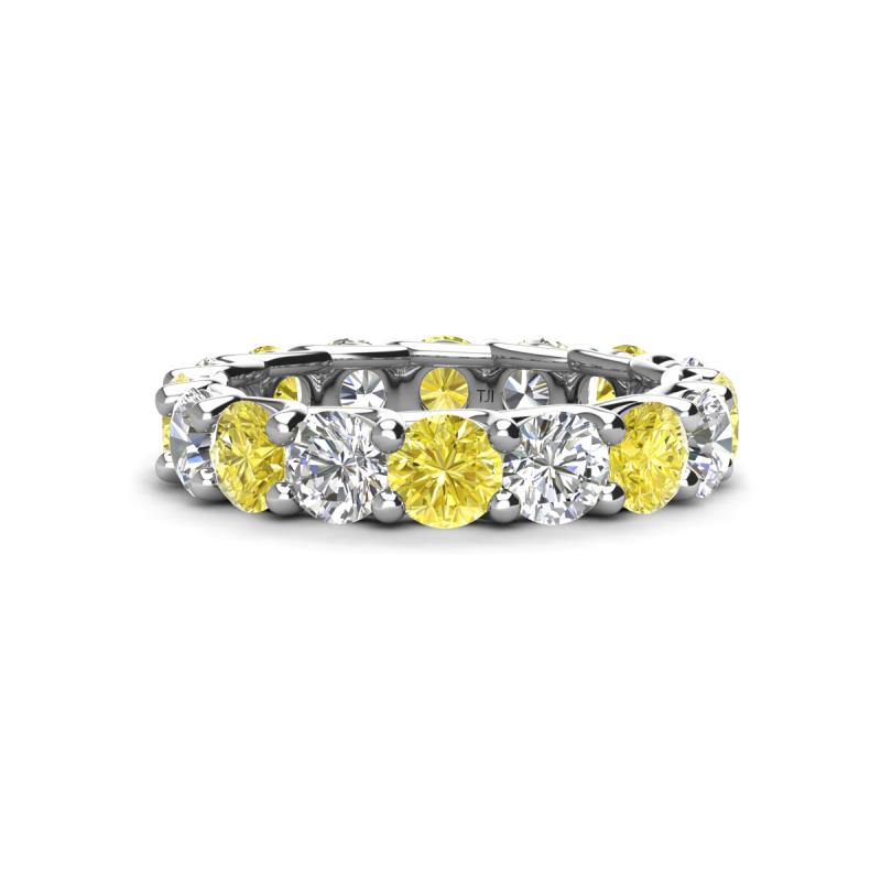 Laida 4.00 ctw (4.00 mm)Yellow and White Diamond Eternity Band 