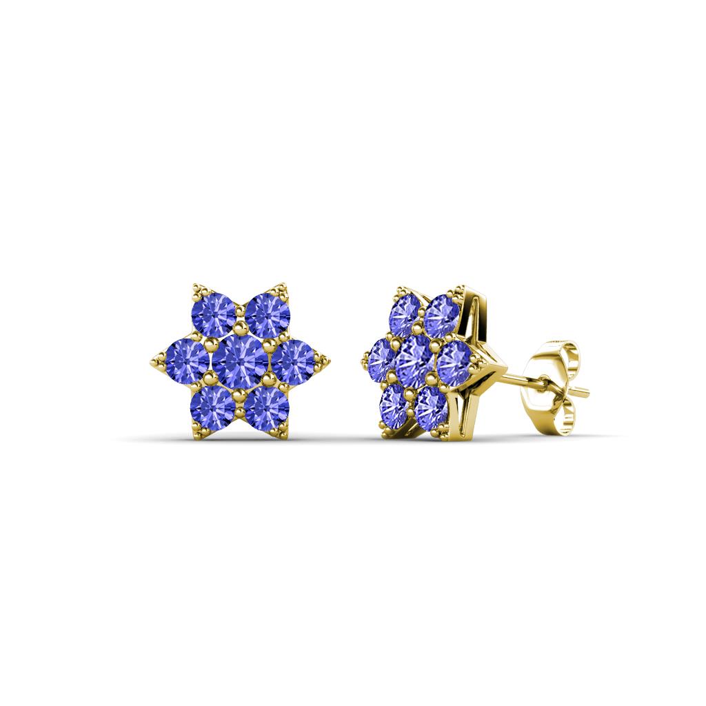 Amora Tanzanite Flower Earrings 