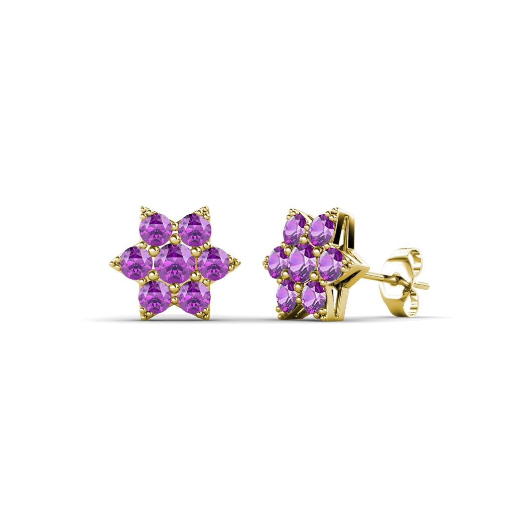 Amora Amethyst Flower Earrings 
