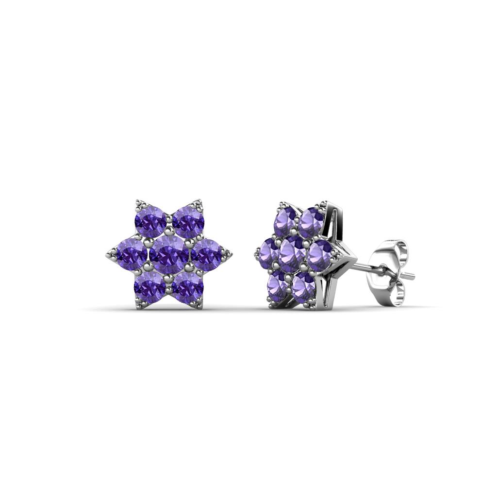 Amora Iolite Flower Earrings 